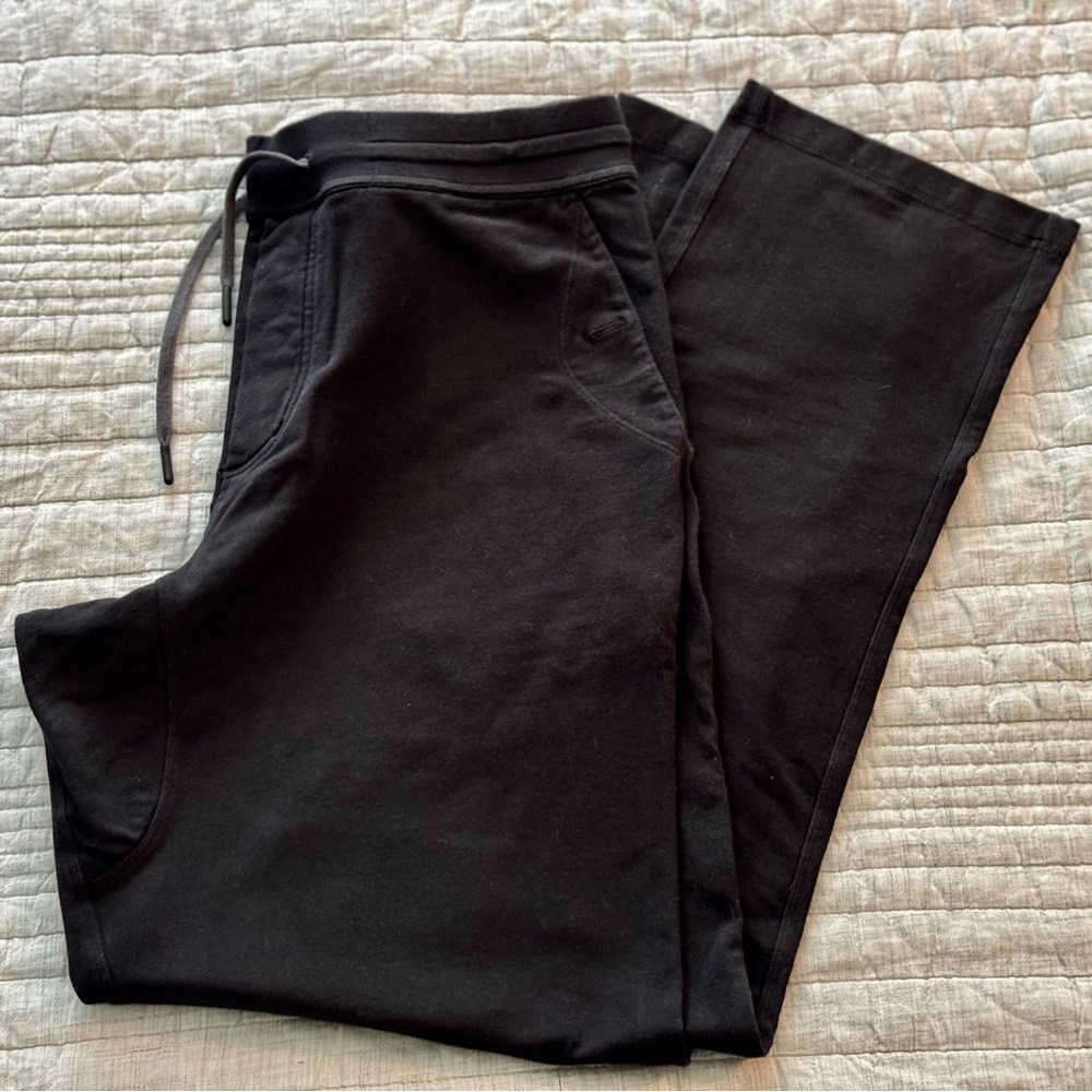 LULULEMON Black Stretch Jersey Athletic Sweatpants Lounge Pants Large